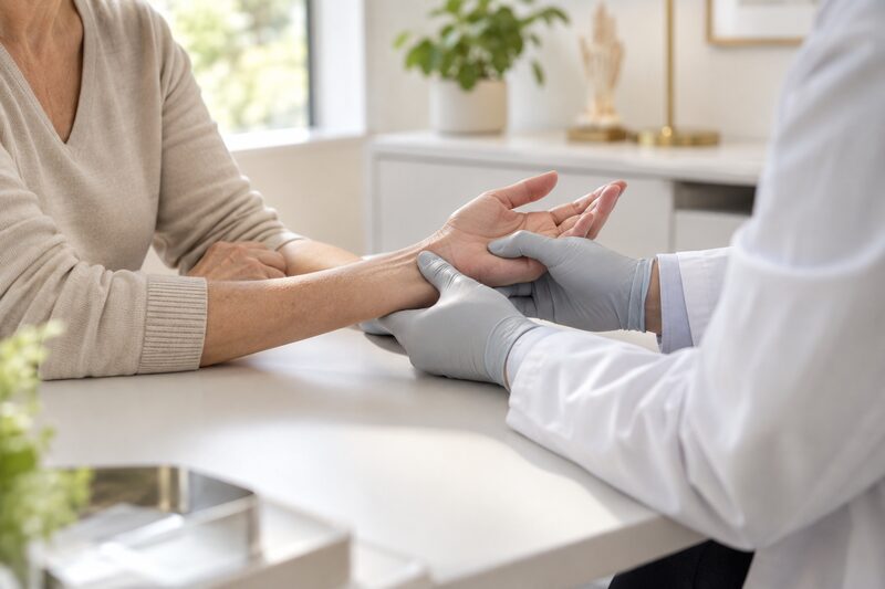 Assessment of the hand and wrist during an orthopaedic consultation
